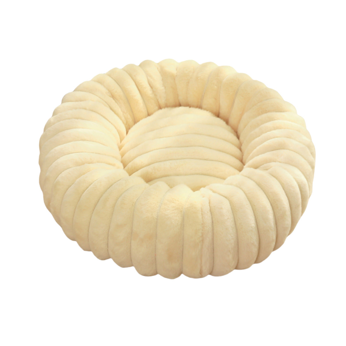 Pet Heavy Weight Plush Round Winter Warm Nest Bed