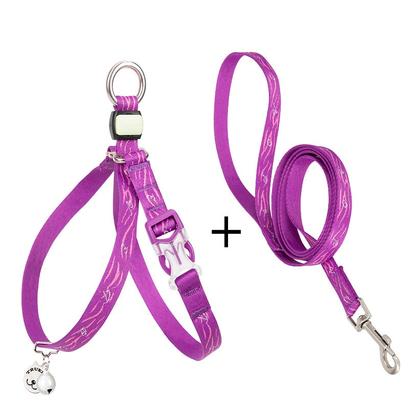 Pet Bell Chest Strap Vest Style Walking Leash Set