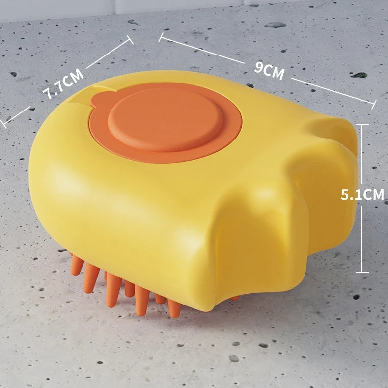 Pet Bath Brush Massage Comb Shampoo Dispenser Cleaning Tool For Pets