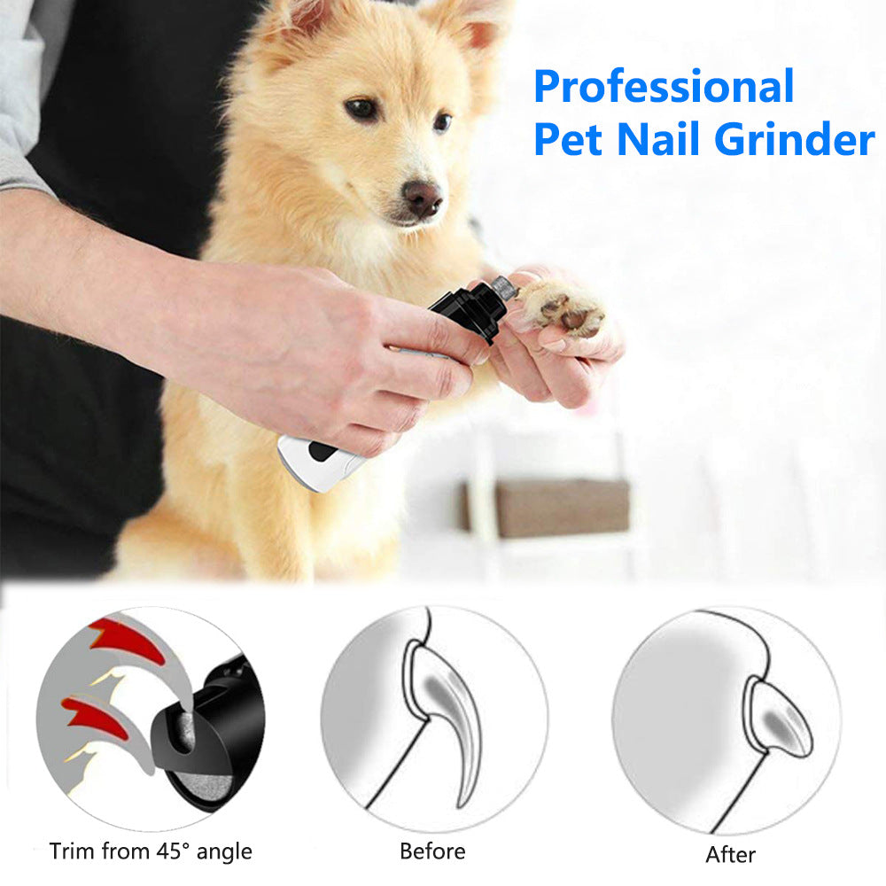 Pet Electric Nail Grinder And Grooming Trimmer Rechargeable USB
