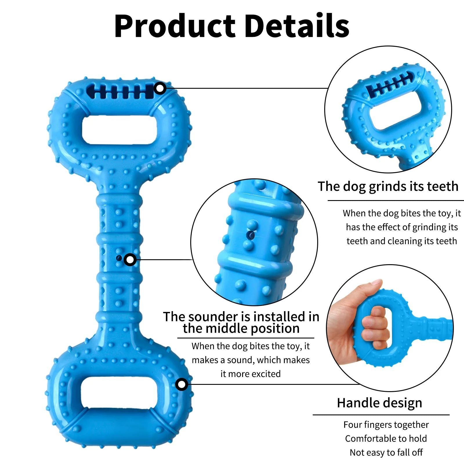 Pet Long Lasting Chew Bone Interactive Pull Band Toy