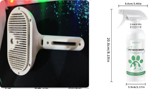Pet Self Cleaning Grooming Comb With Mist Hair Remover Brush