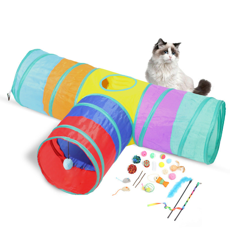 Pet Foldable Tunnel Climbing Path Educational Toy