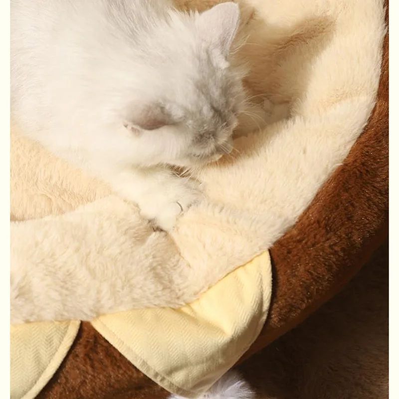 Pet Round Soft Winter Warm Deep Sleep Cushion Bed