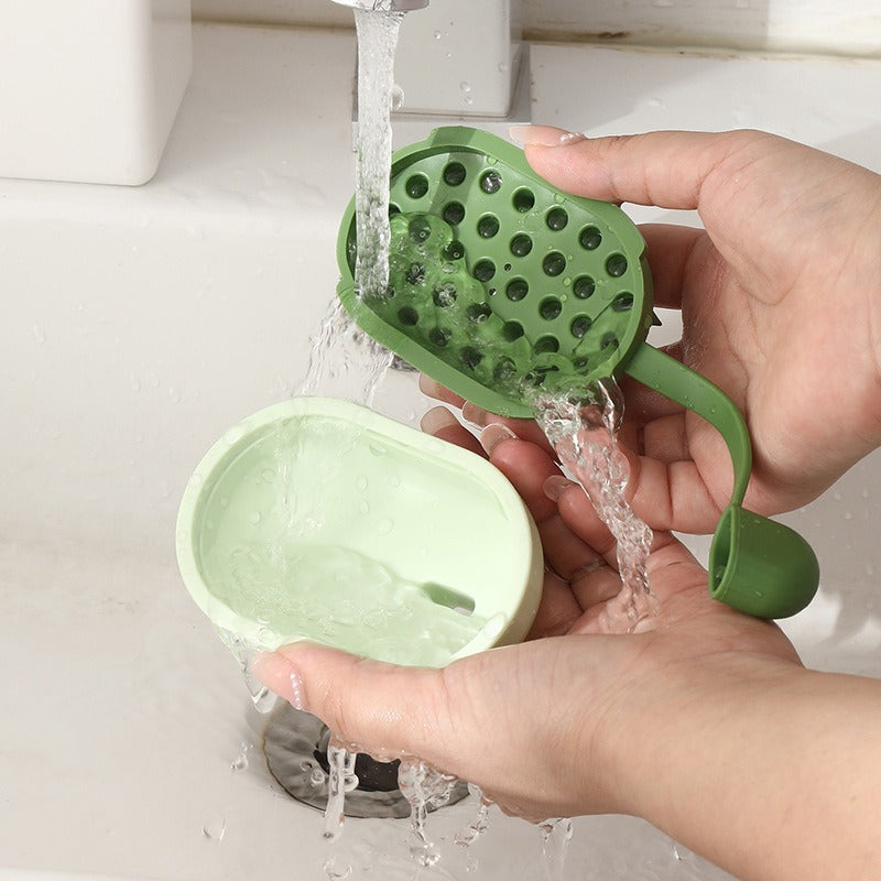 Pet Bath Brush Soft Gel Shampoo Massager Cleaning Tool For Pets