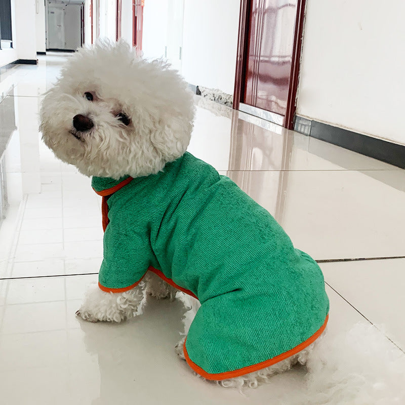 Pet Bathrobe Microfiber Absorbent Fast Drying Grooming Towel For Pets
