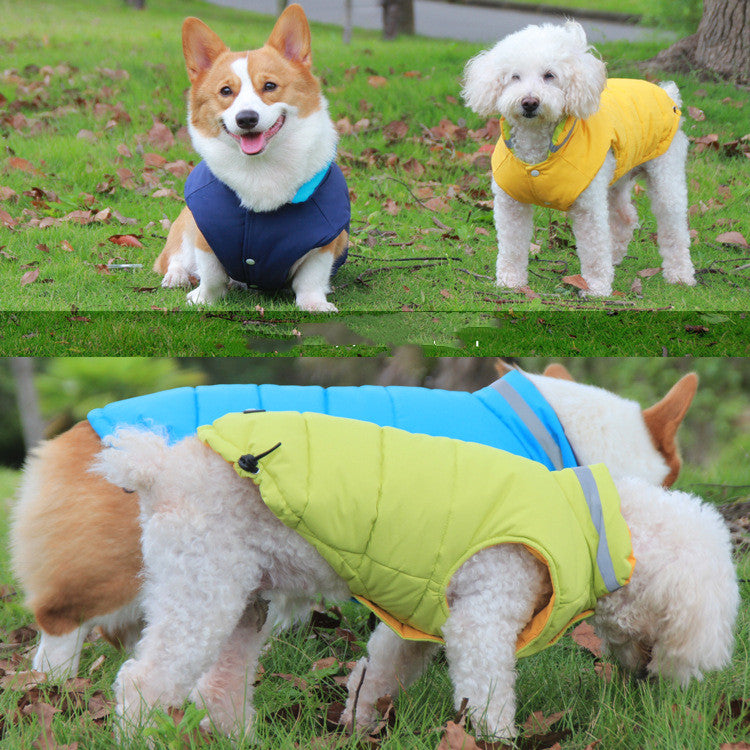 Pet Jacket Thickened Waterproof Outdoor Reflective Double Sided Coat