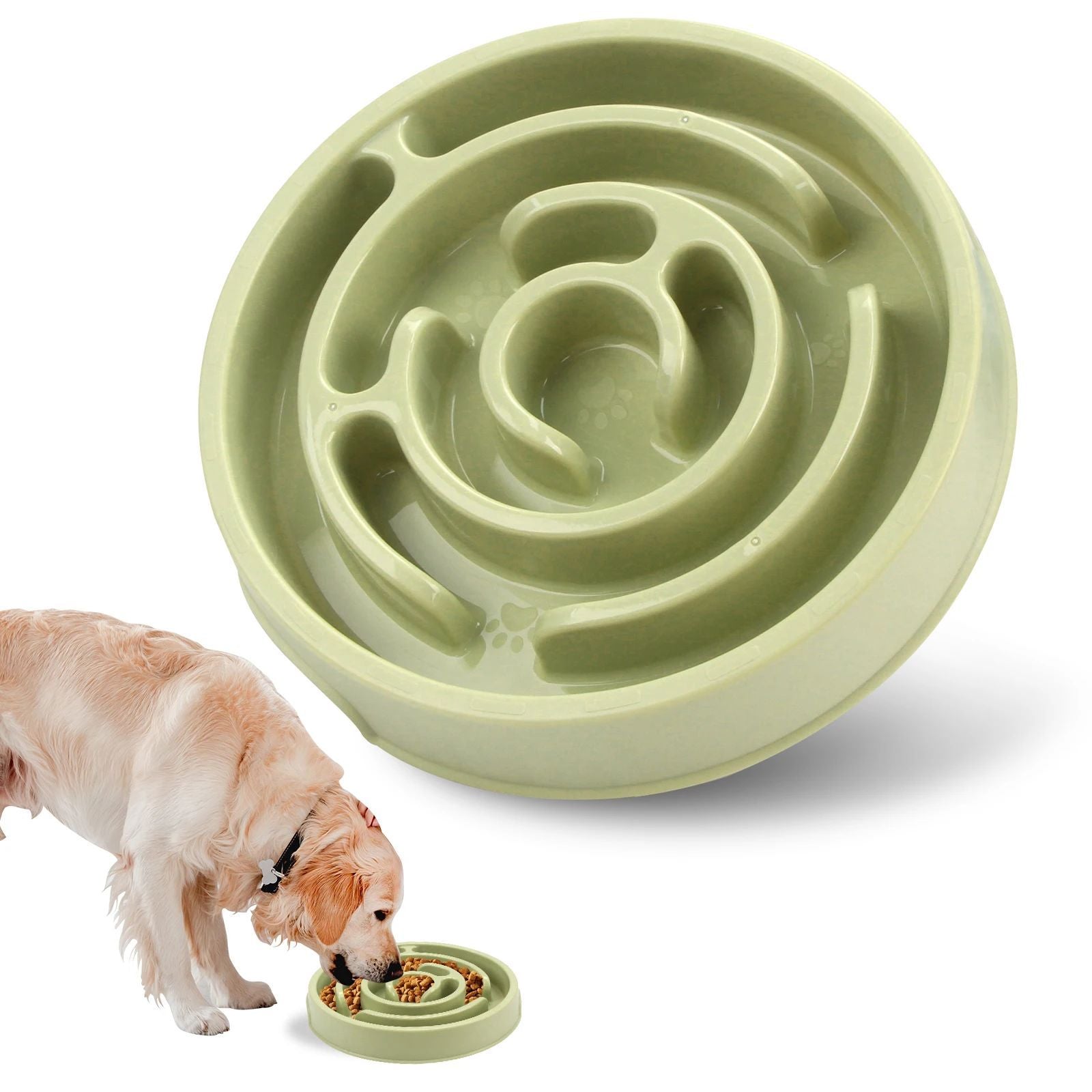 Pet Slow Feeder Anti Gulping Non Slip Feeding Bowl