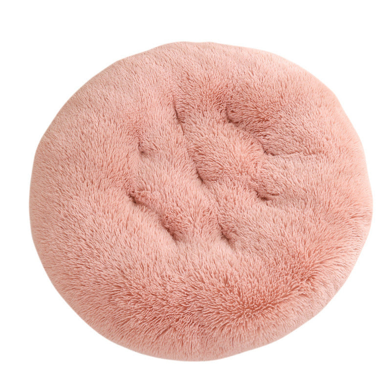 Pet Round Plush Warm Sleeping Mat Bed
