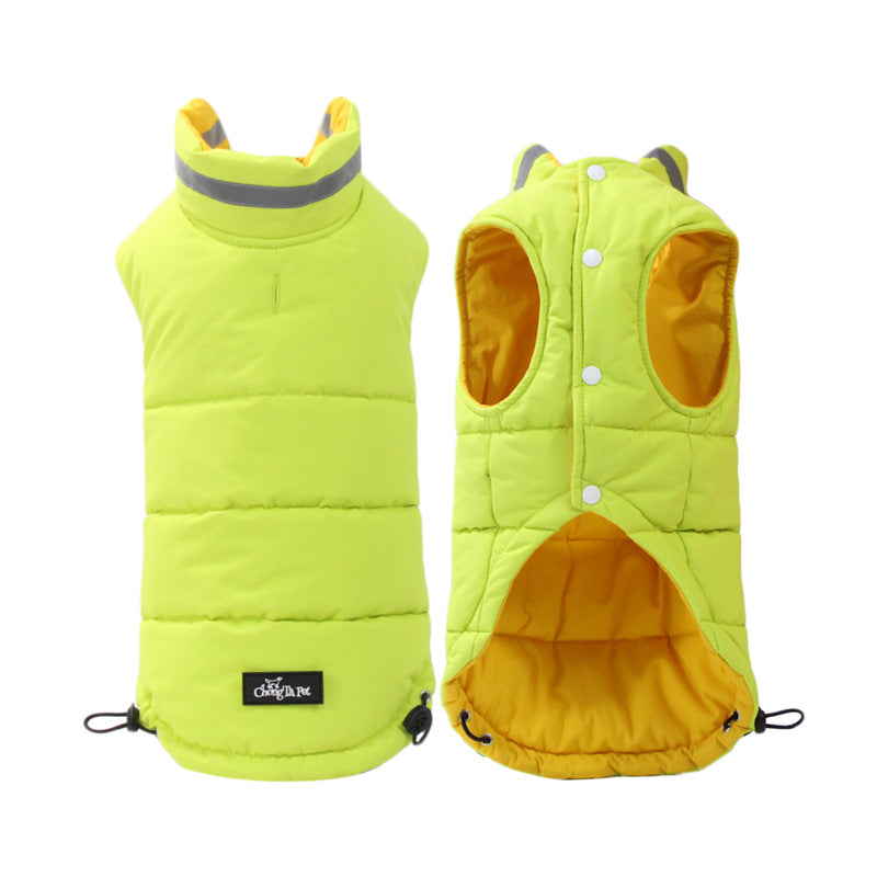 Pet Jacket Thickened Waterproof Outdoor Reflective Double Sided Coat