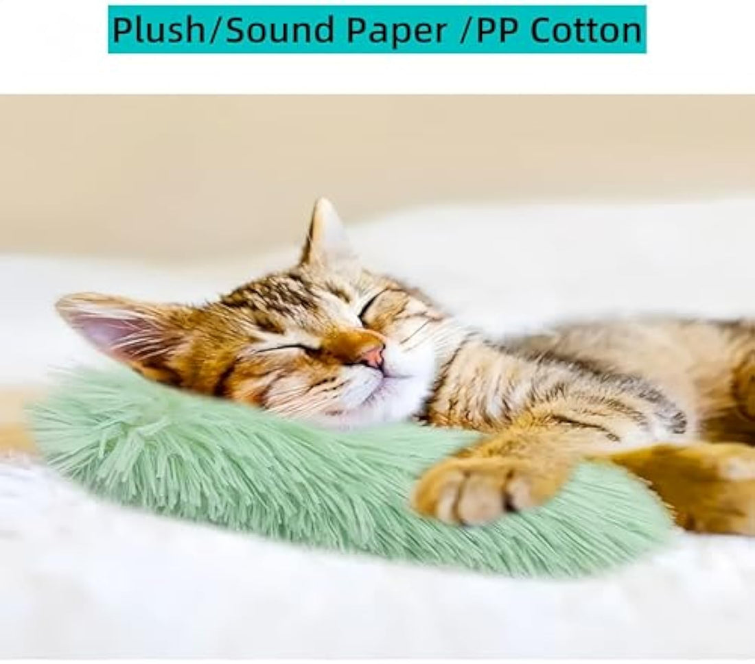 Interactive Pet Pillow Toy Soft Durable Crinkle Sound Catnip Exercise Toy