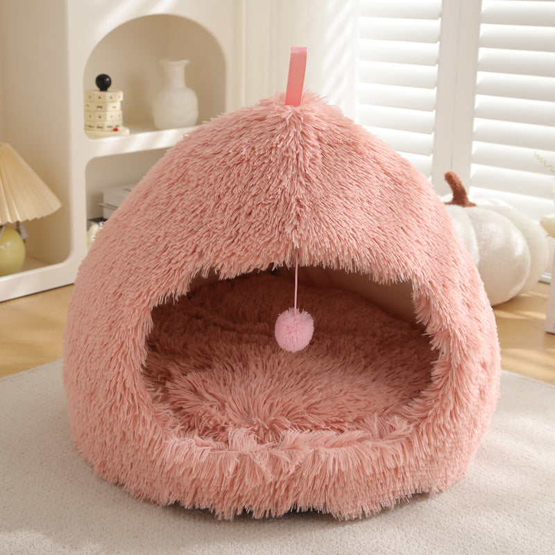 Pet Plush Warm Winter Nest Bed