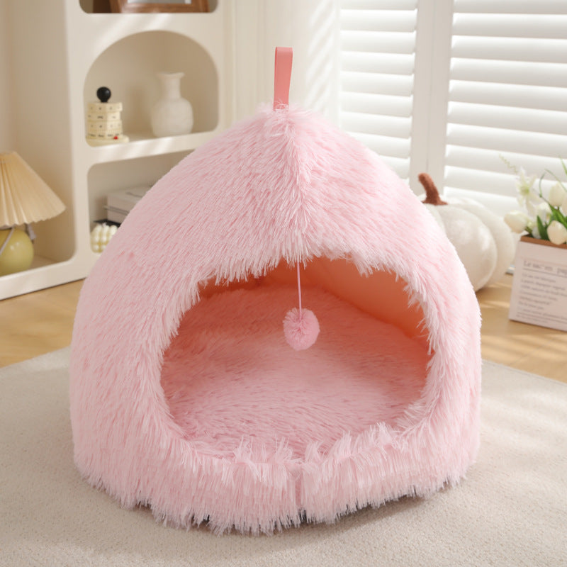 Pet Plush Warm Winter Nest Bed