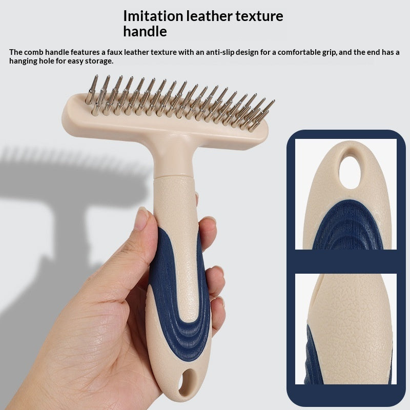 Pet Grooming Brush For Removing Loose Fur And Detangling