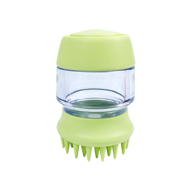 Pet Silicone Bath Brush Shampoo Dispenser Grooming Tool
