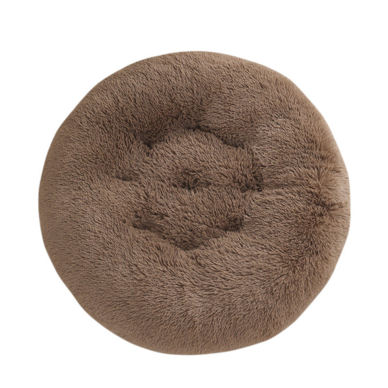 Pet Round Plush Warm Sleeping Mat Bed