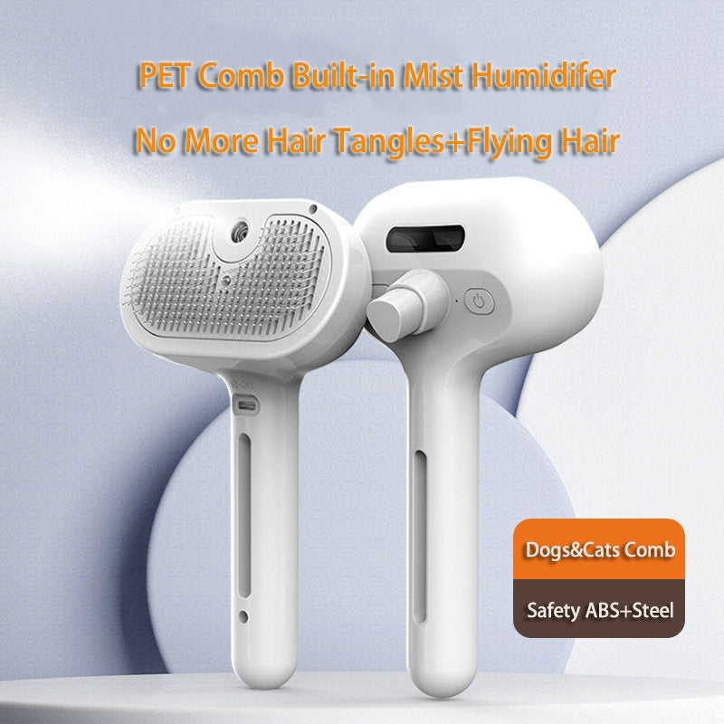 Pet Self Cleaning Grooming Comb With Mist Hair Remover Brush