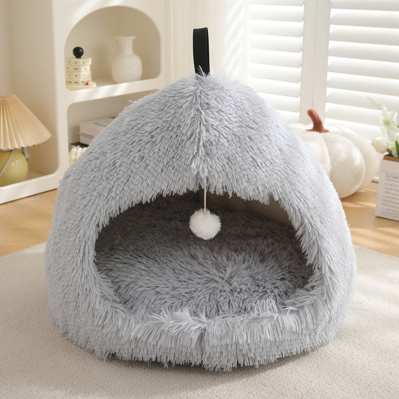 Pet Plush Warm Winter Nest Bed