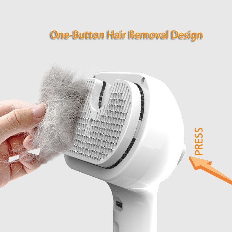 Pet Self Cleaning Grooming Comb With Mist Hair Remover Brush