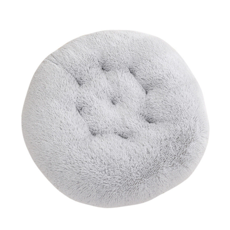 Pet Round Plush Warm Sleeping Mat Bed