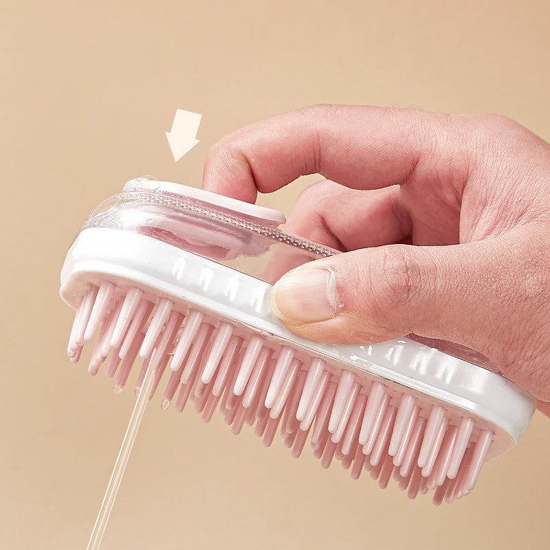 Pet Bath Brush Silicone Massage Cleaning Foam Brush For Pets