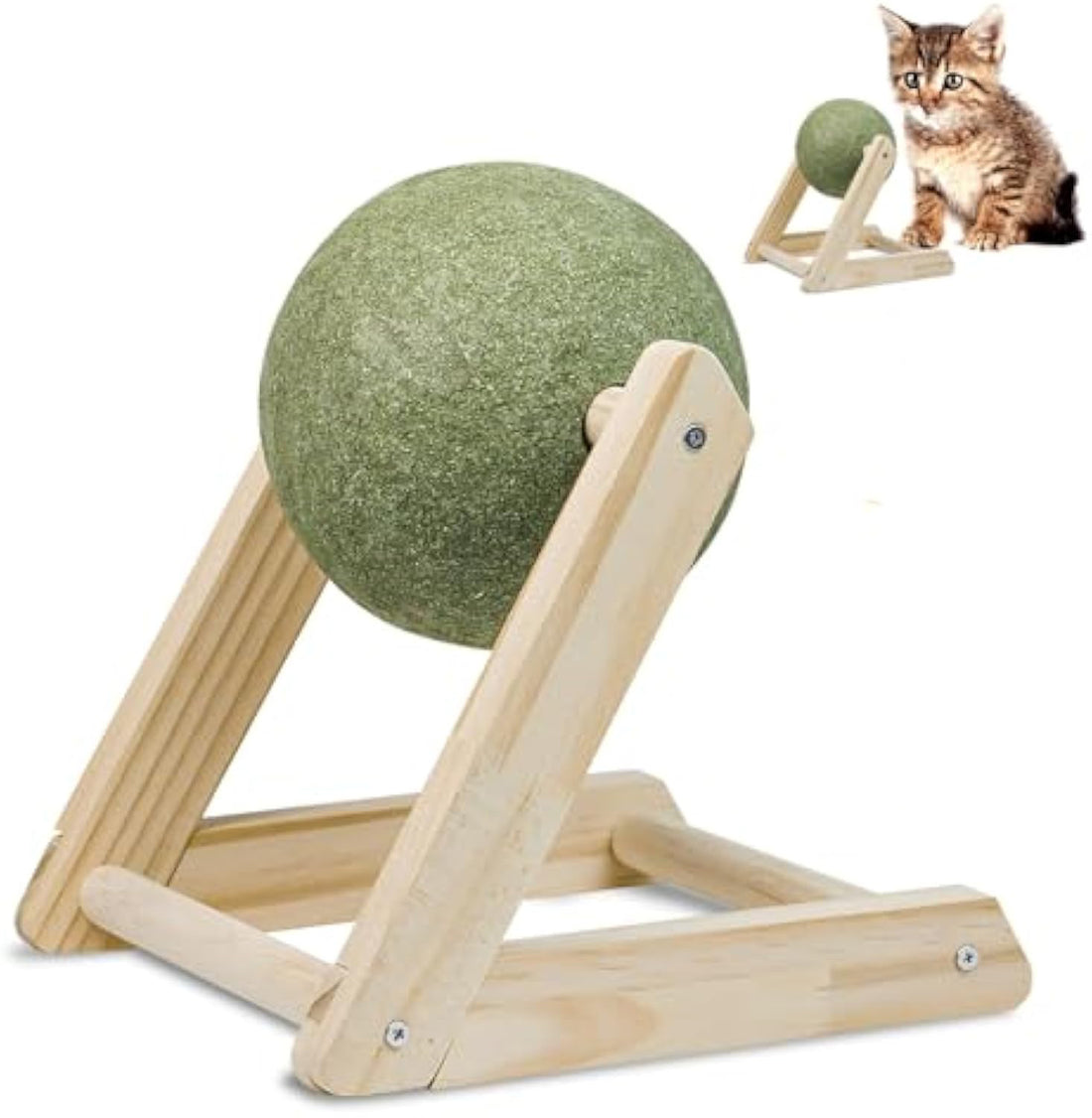 Pet Catnip Ball Toy With Holder Safe Healthy Indoor Toy