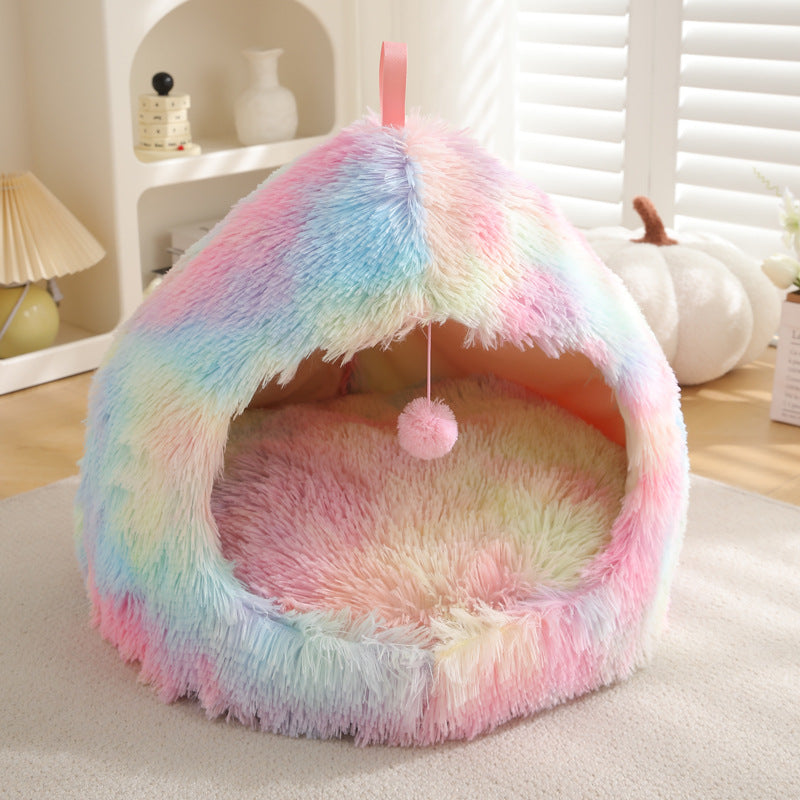 Pet Plush Warm Winter Nest Bed