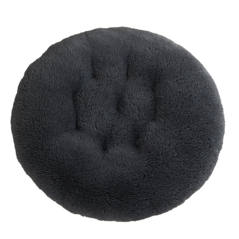 Pet Round Plush Warm Sleeping Mat Bed
