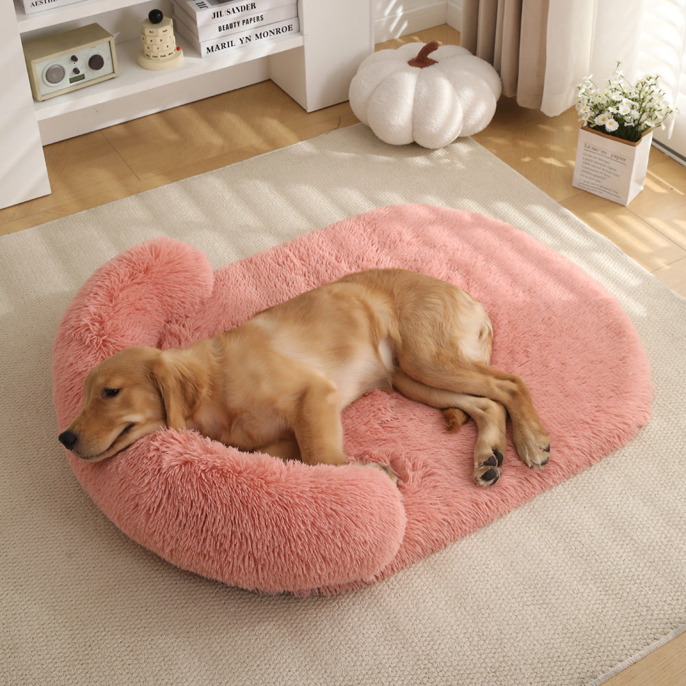 Plush Doghouse Cathouse Pet Bed Warm Cushion