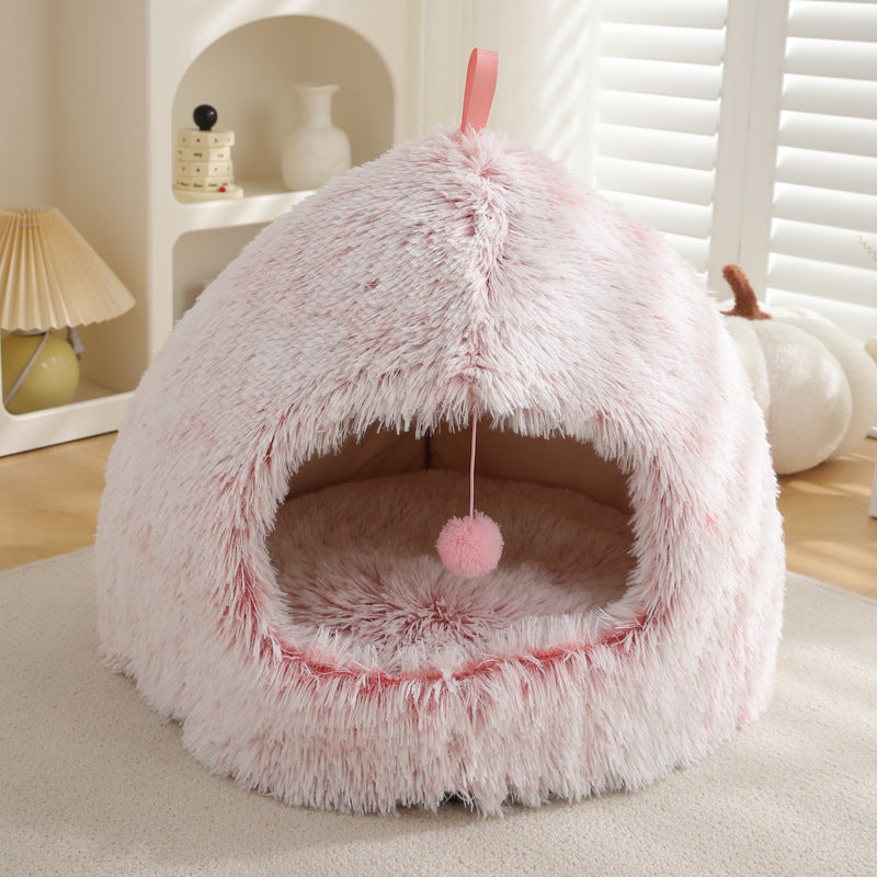 Pet Plush Warm Winter Nest Bed