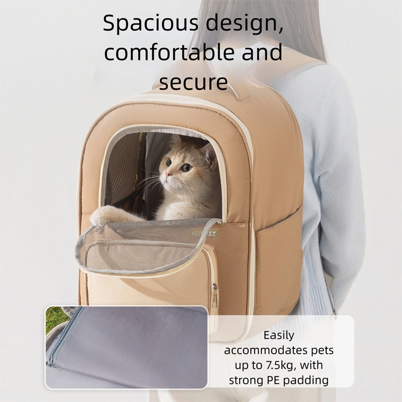 Pet Carrier Backpack Breathable Warm Comfortable Mesh Window Travel Bag