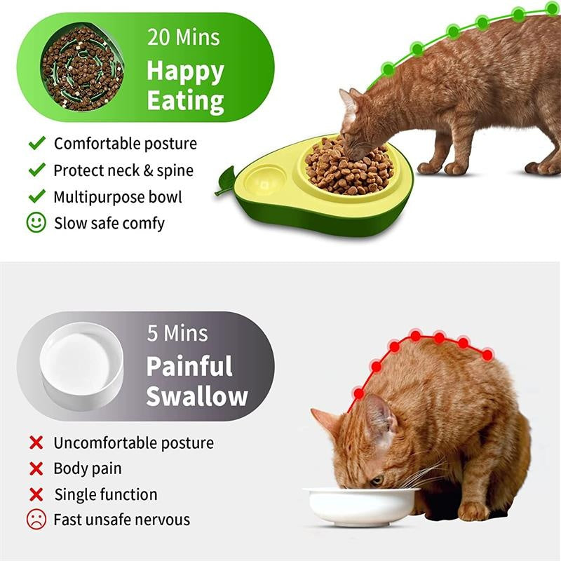 Pet Automatic Water Bottle And Slow Feeding Bowl