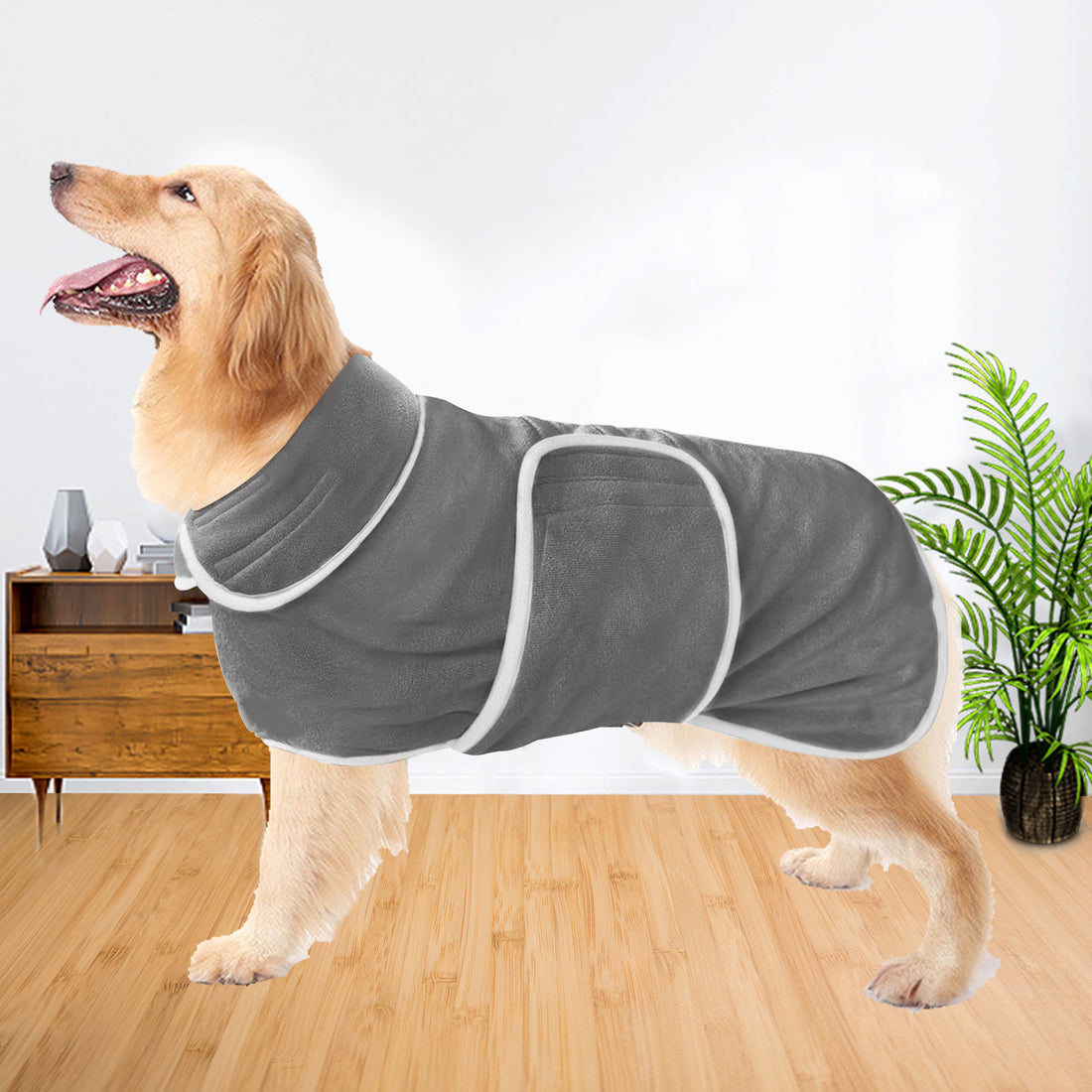 Pet Bathrobe Super Absorbent Quick Drying Coat For Pets