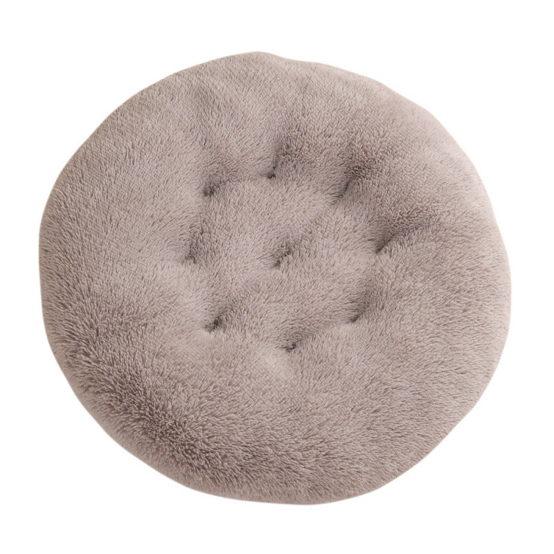 Pet Round Plush Warm Sleeping Mat Bed