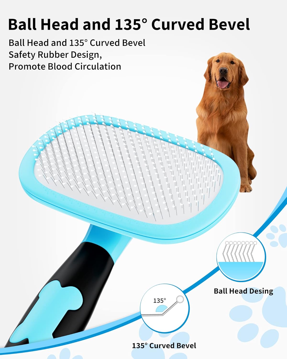Pet Shedding Grooming Brush For Cats And Dogs
