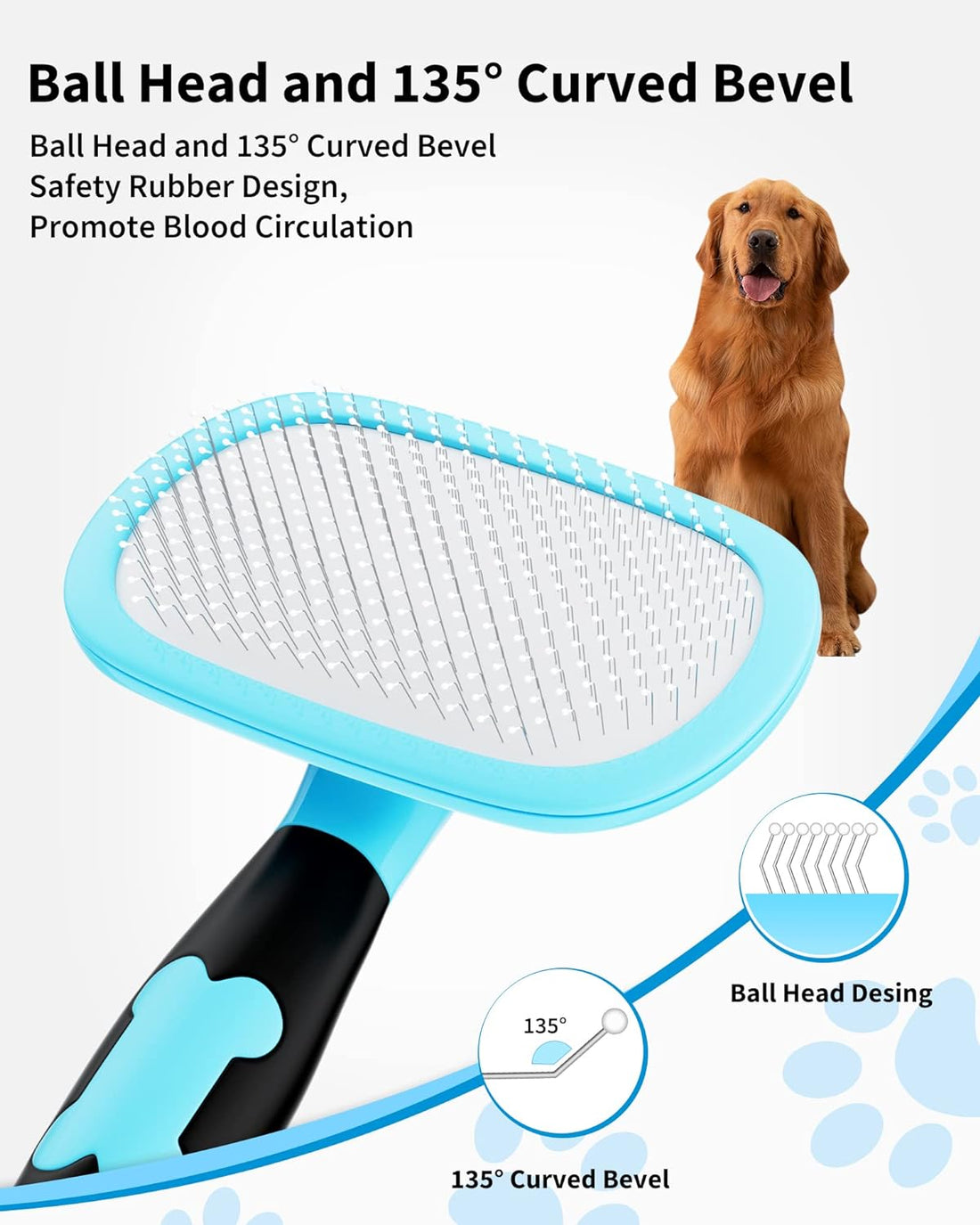 Pet Shedding Grooming Brush For Cats And Dogs