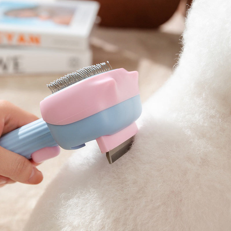 Pet Deshedding And Dematting Grooming Brush For Shedding Control