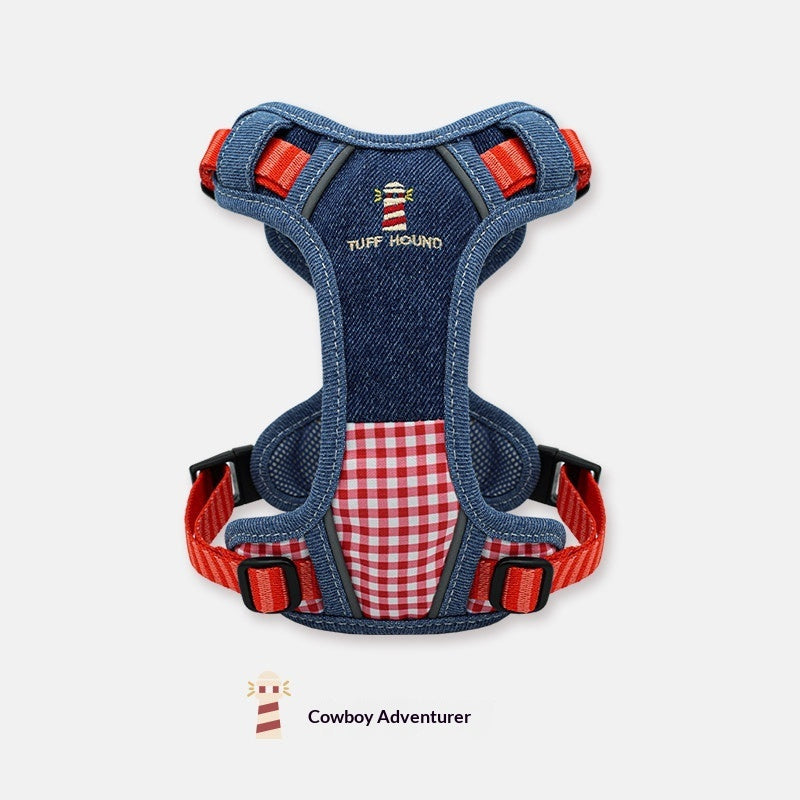 Pet Vest Style Adjustable Walking Harness And Leash