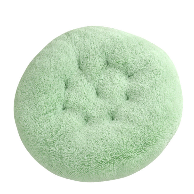 Pet Round Plush Warm Sleeping Mat Bed