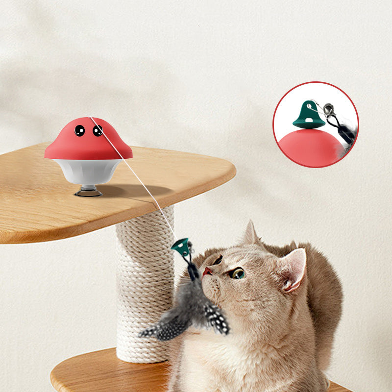 Pet Suction Cup Wand Teaser Retractable Exercise Toy