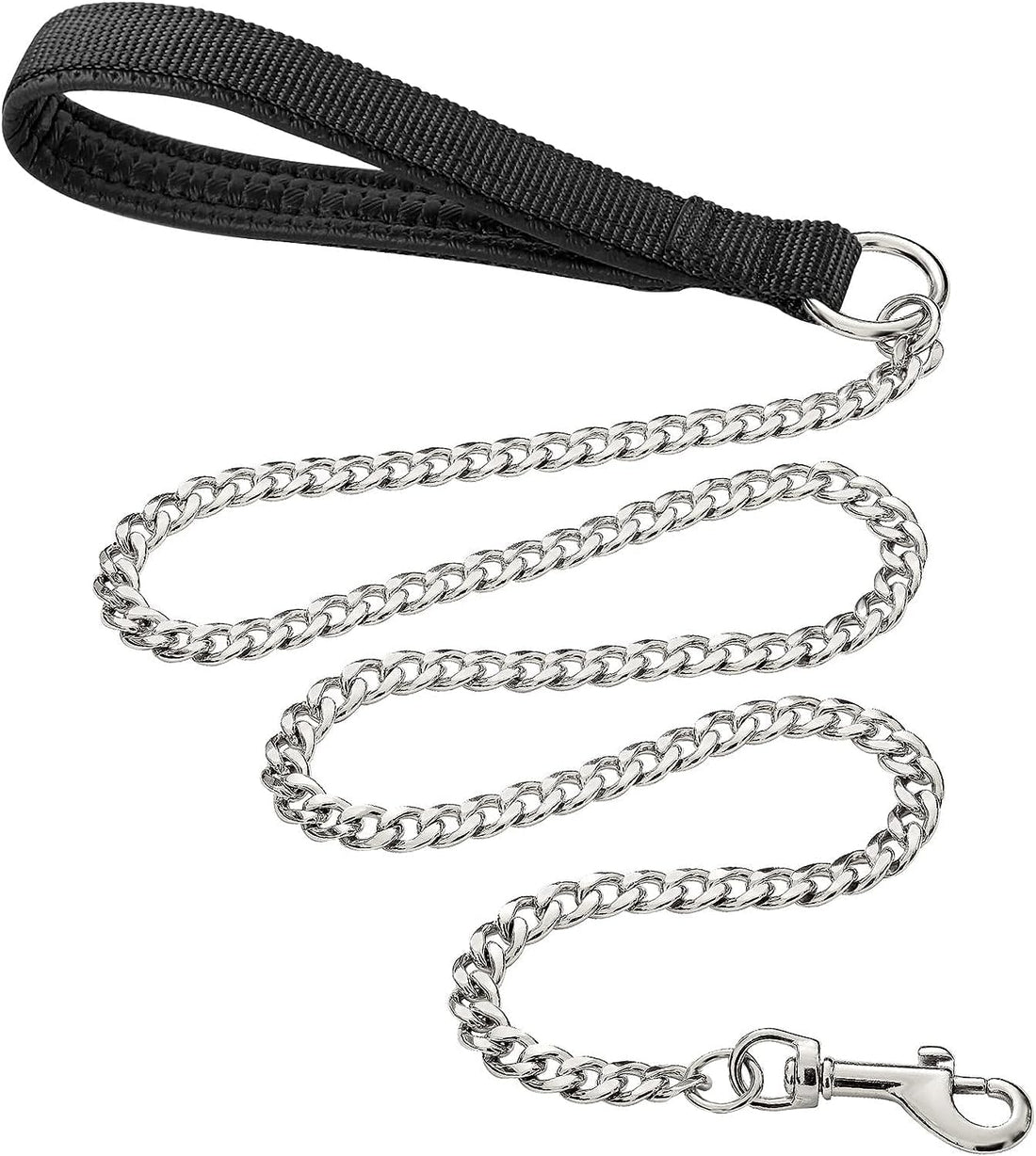 Pet Heavy Duty Metal Chew Proof Chain Leash With Padded Handle