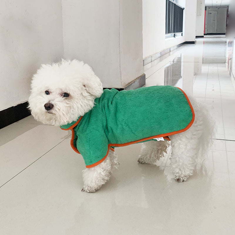 Pet Bathrobe Microfiber Absorbent Fast Drying Grooming Towel For Pets