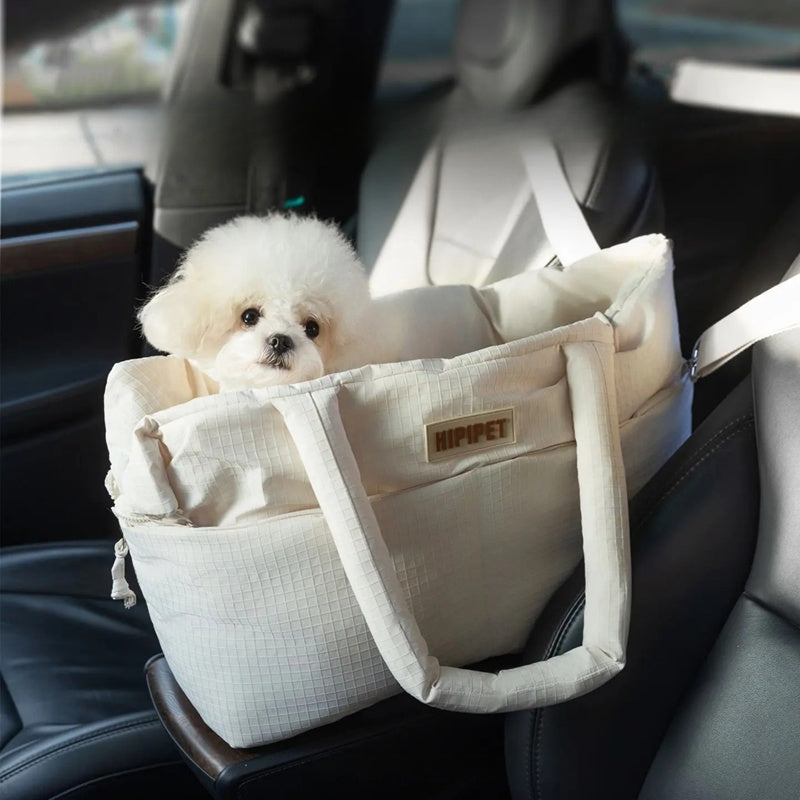 Pet Car Seat Carrier Adjustable Safety Leash Portable Center Console
