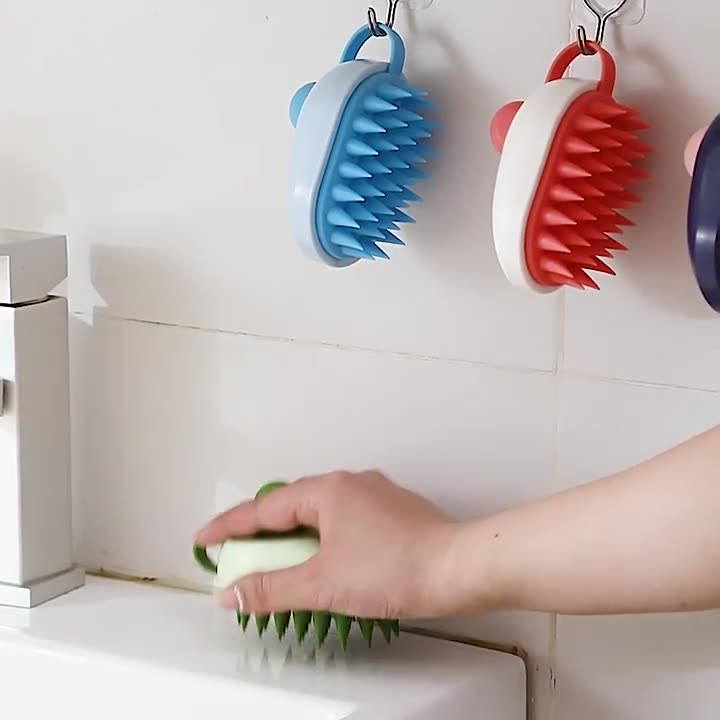 Pet Bath Brush Soft Gel Shampoo Massager Cleaning Tool For Pets