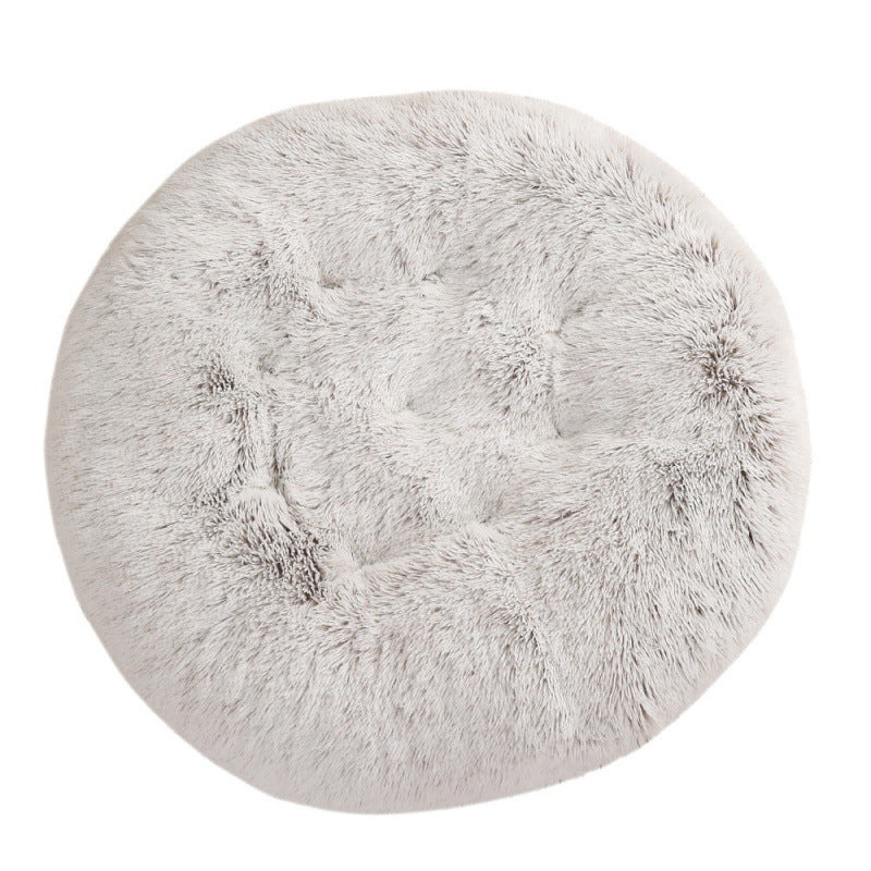 Pet Round Plush Warm Sleeping Mat Bed