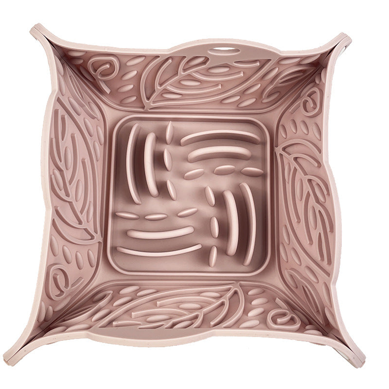 Pet Silicone Foldable Slow Feeding Mat Bowl