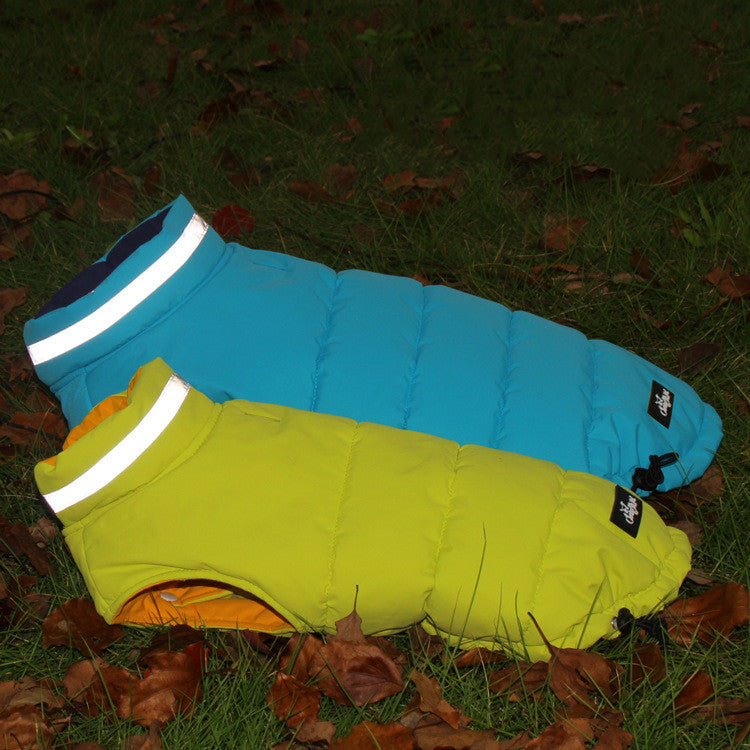 Pet Jacket Thickened Waterproof Outdoor Reflective Double Sided Coat
