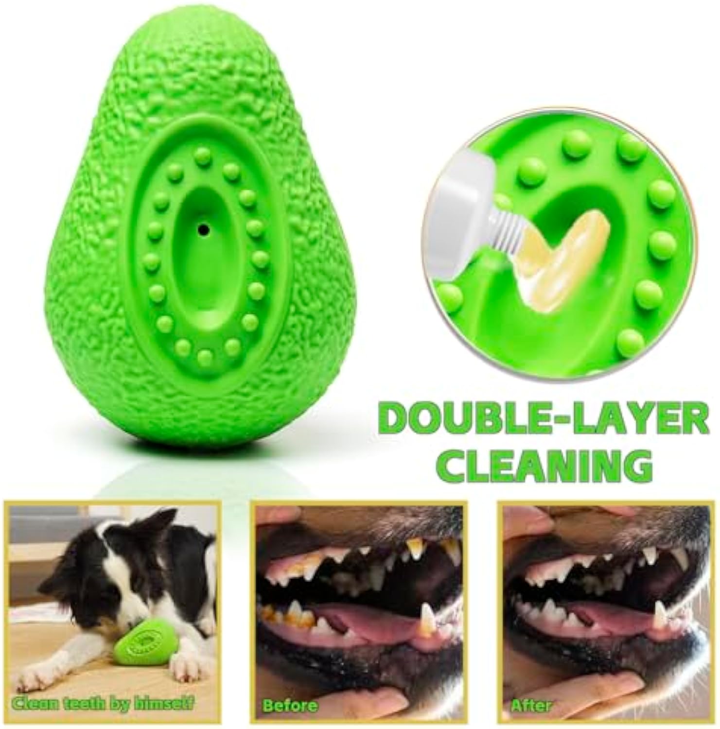 Pet Indestructible Chew Toy Safe Rubber Teething Toy