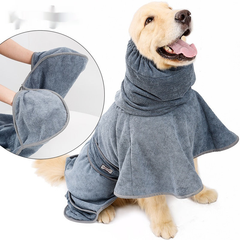 Pet Cotton Bath Towel Strong Absorbent Quick Drying For Pets