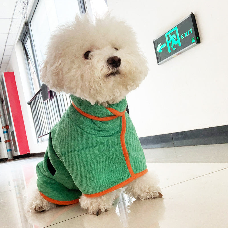 Pet Bathrobe Microfiber Absorbent Fast Drying Grooming Towel For Pets